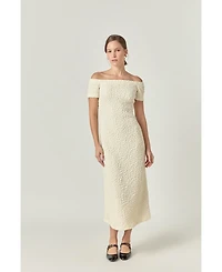 English Factory Women's Textured Midi Dress