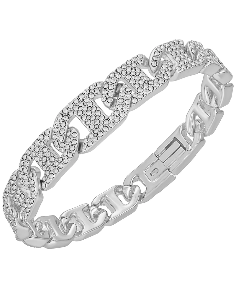 Guess Glass Stone Pave Gold-Tone Chain Bracelet (also Silver-Tone)