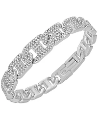 Guess Glass Stone Pave Gold-Tone Chain Bracelet (also Silver-Tone)