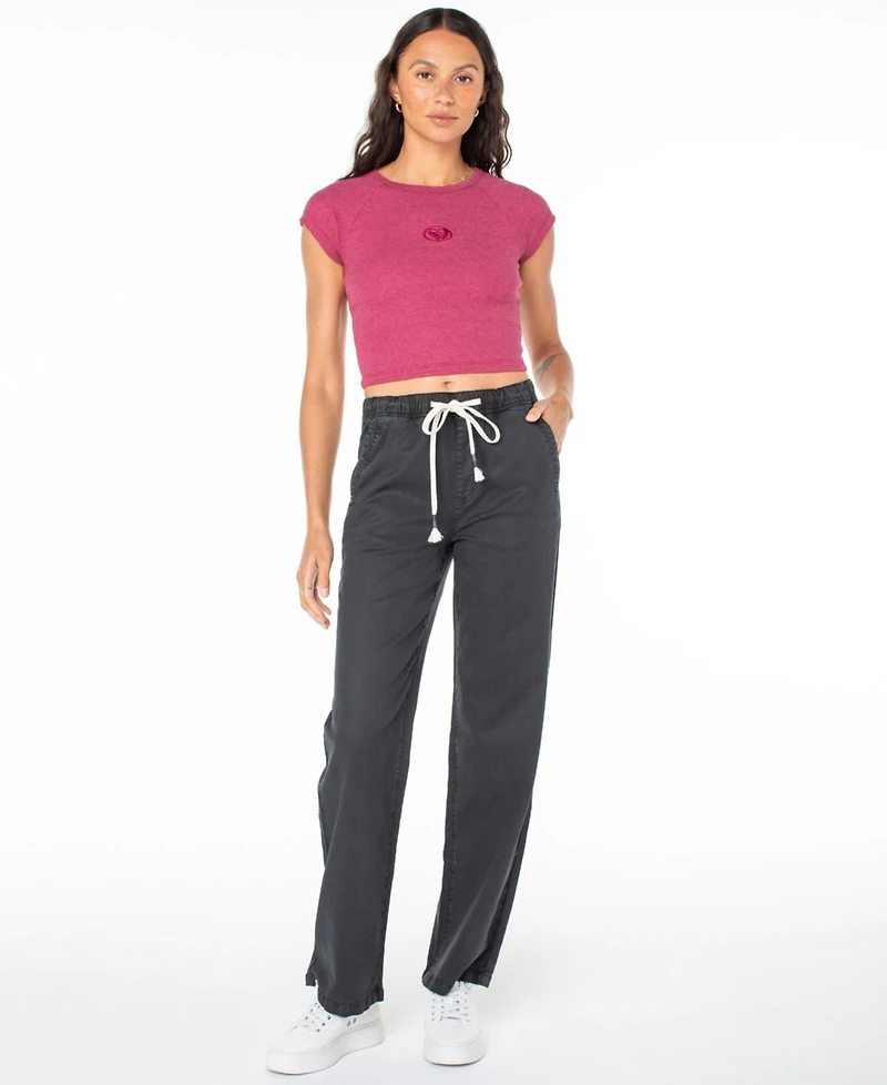 Roxy Women's Sunset Dream Mid-Rise Twill Pants