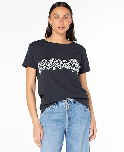 Roxy Women's 90s Hibiscus Band Bfc Crewneck Top
