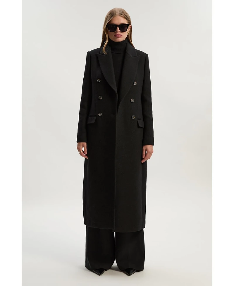 Karen Millen Women's Double Breasted Midi Coat