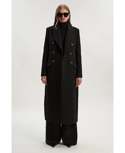 Karen Millen Women's Double Breasted Midi Coat