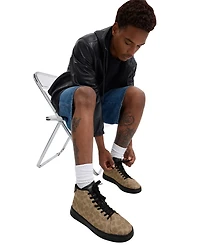 Coach Men's High Line High-Top Signature Canvas Round Toe Sneakers