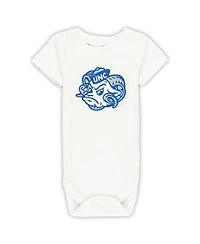 Wes & Willy Baby Boys and Girls 3-Pack North Carolina Tar Heels Bodysuit Set