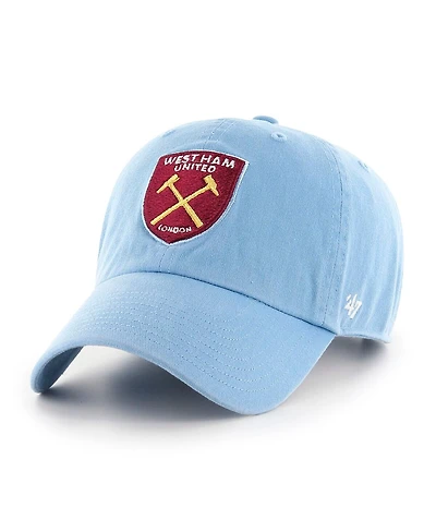 '47 Brand Men's Light Blue West Ham United Clean Up Adjustable Hat