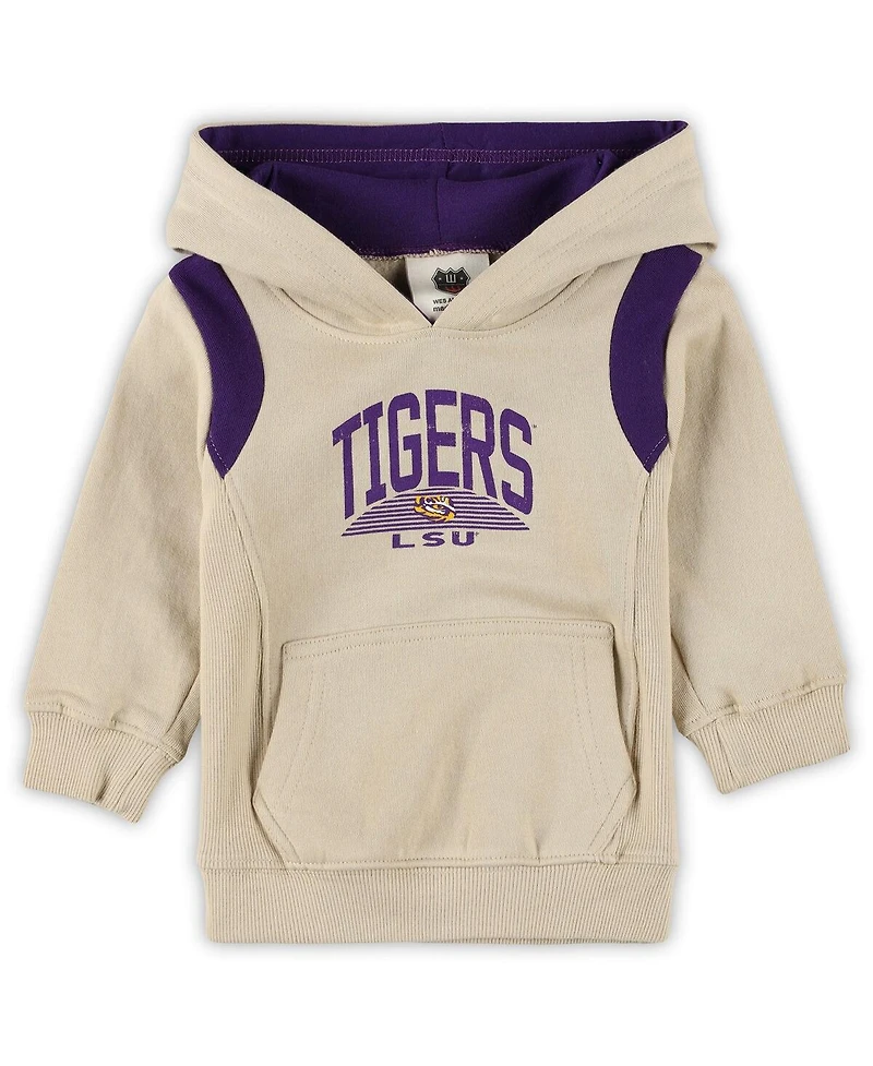 Wes & Willy Baby Boys and Girls 2-Piece Lsu Tigers Color Block Pullover Hoodie Sweatpants Set