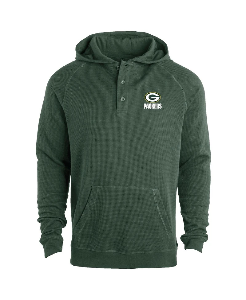 Dunbrooke Men's Green Green Bay Packers Montana Raglan Thermal Hoodie