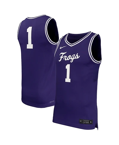 Nike Men's 1 Purple Tcu Horned Frogs Replica Basketball Jersey