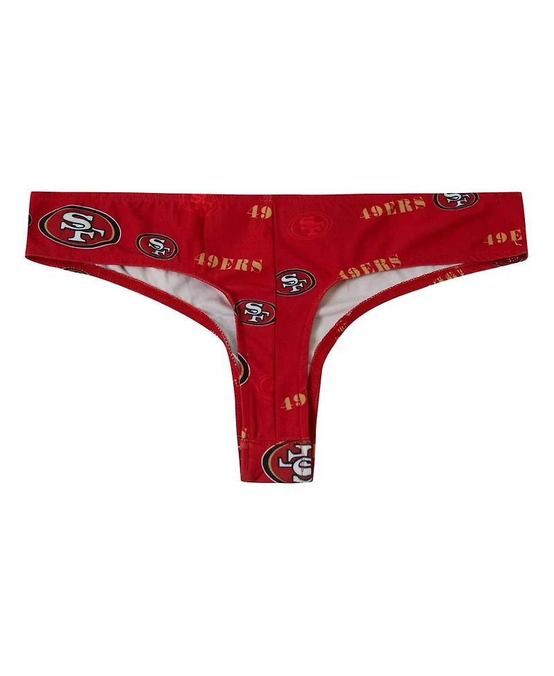 Concepts Sport Women's Scarlet San Francisco 49ers Mosaic All Over Print Thong