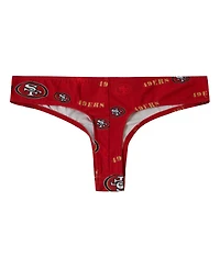 Concepts Sport Women's Scarlet San Francisco 49ers Mosaic All Over Print Thong
