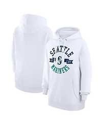 G-iii 4Her by Carl Banks Women's White Seattle Mariners City Graphic Pullover Hoodie