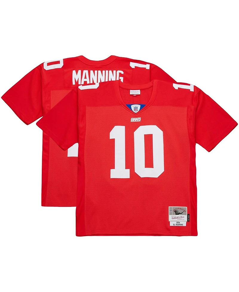 Mitchell & Ness Men's Eli Manning Red New York Giants 2004 Team Legacy Retired Player Big Tall Jersey