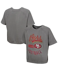 Outerstuff Women's Gray San Francisco 49ers Mineral Wash Short Sleeve Top