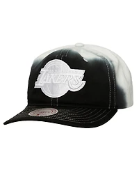 Mitchell & Ness Men's Black/White Los Angeles Lakers Dip Dye Pro Crown Adjustable Hat