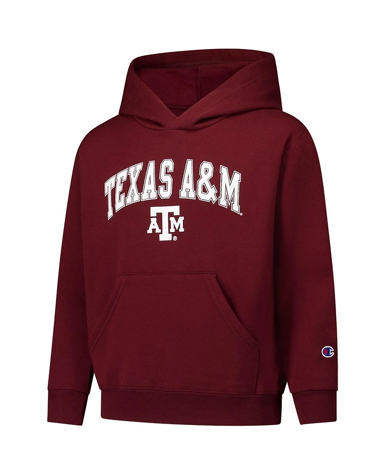 Champion Big Boys and Girls Maroon Texas A&M Aggies Campus Pullover Hoodie