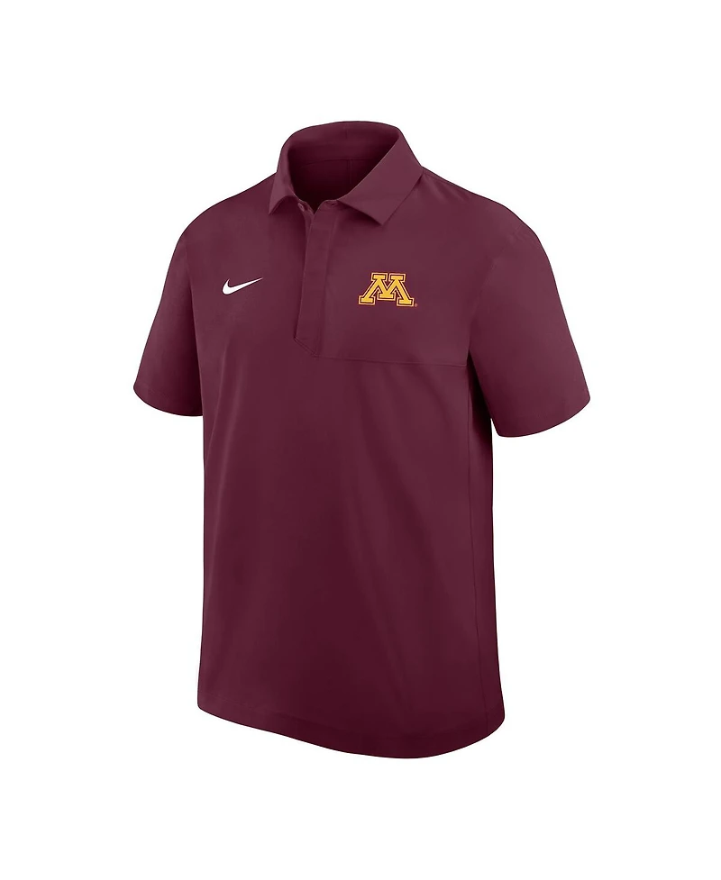 Nike Men's Maroon Minnesota Golden Gophers Woven Polo Shirt