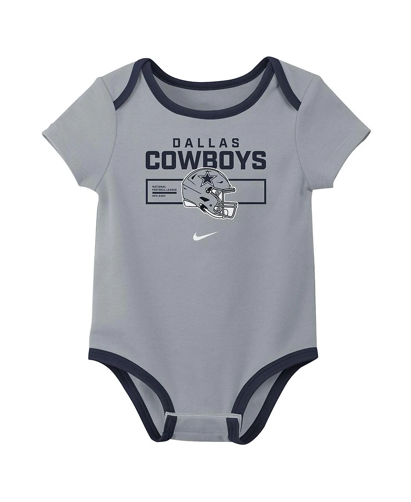 Nike Baby Boys and Girls 3-Piece Dallas Cowboys Bodysuit Set