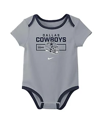 Nike Baby Boys and Girls 3-Piece Dallas Cowboys Bodysuit Set