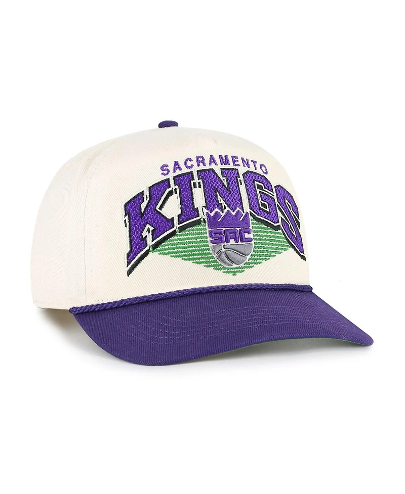 '47 Brand Men's Cream/Purple Sacramento Kings Pomona Two-Tone Rope Hitch Adjustable Hat