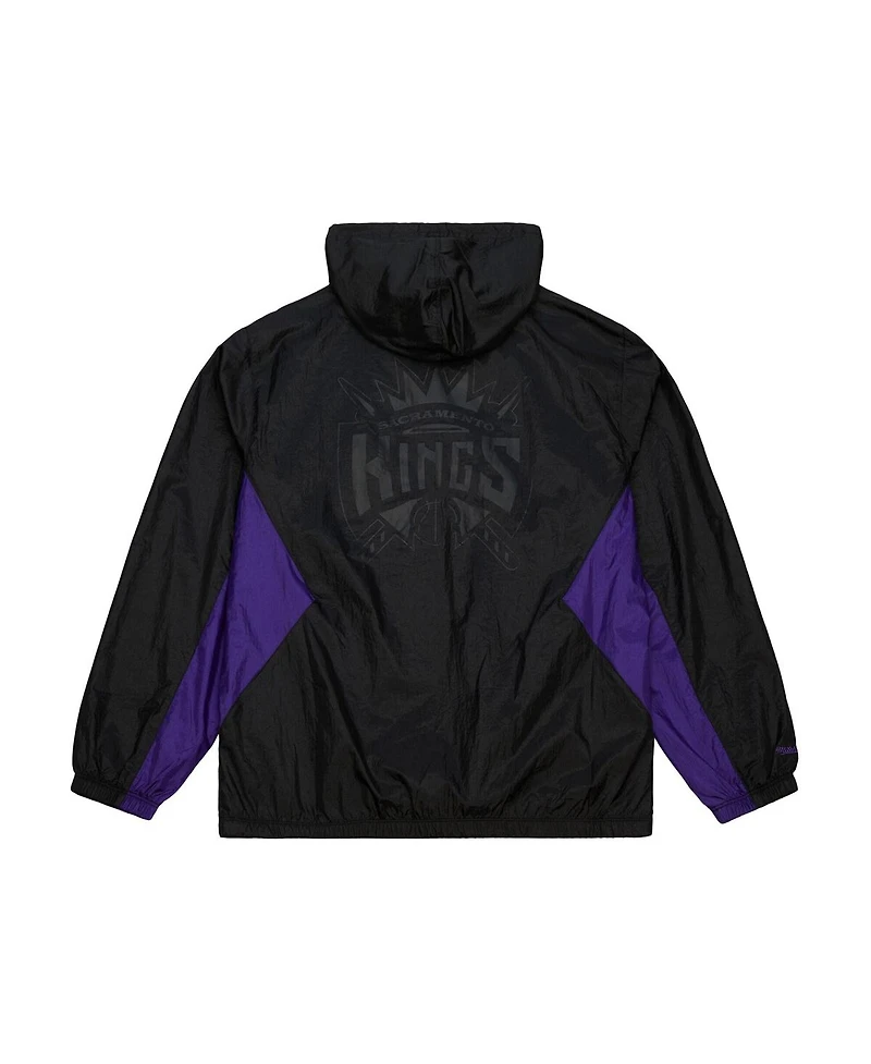 Mitchell & Ness Men's Black Sacramento Kings Playmaker Full-Zip Windbreaker Jacket