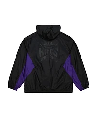 Mitchell & Ness Men's Black Sacramento Kings Playmaker Full-Zip Windbreaker Jacket