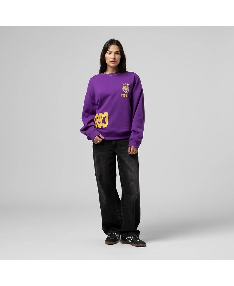 Mitchell & Ness Women's Purple Lsu Tigers Multi-Hit Sweatshirt