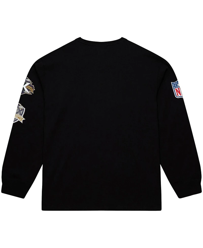 Mitchell & Ness Men's Black Baltimore Ravens Training Camp Logos Long Sleeve T-Shirt