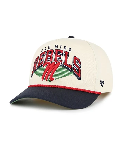 '47 Brand Men's Natural Ole Miss Rebels Pomona Two-Tone Rope Hitch Adjustable Hat