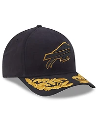 New Era x Alpha Industries Men's Black Buffalo Bills A-Frame 9FORTY Adjustable Hat