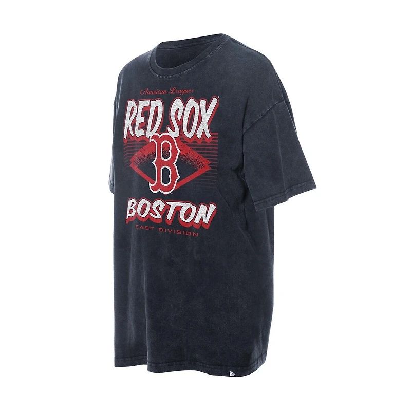 New Era Women's Navy Boston Red Sox Mineral Wash Oversized T-Shirt