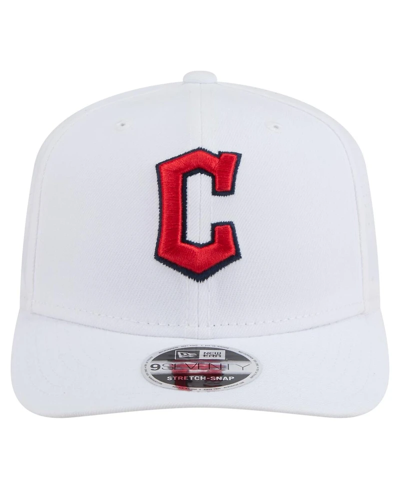 New Era Men's White Cleveland Guardians Coolera 9SEVENTY Adjustable Hat