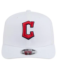 New Era Men's White Cleveland Guardians Coolera 9SEVENTY Adjustable Hat