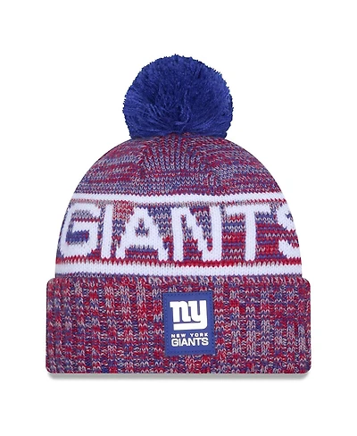 New Era Men's Red New York Giants 2025 Sideline Cold Weather Cuffed Pom with Knit Hat