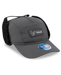 New Era Men's Charcoal Houston Texans 2025 Sideline Cold Weather Runner Dog Ear Adjustable Hat
