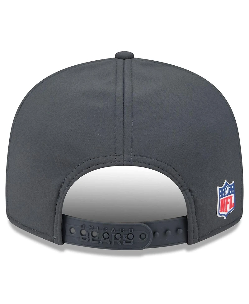 New Era Men's Charcoal Chicago Bears 2025 Sideline Cold Weather Split Panel 9FIFTY Snapback Hat