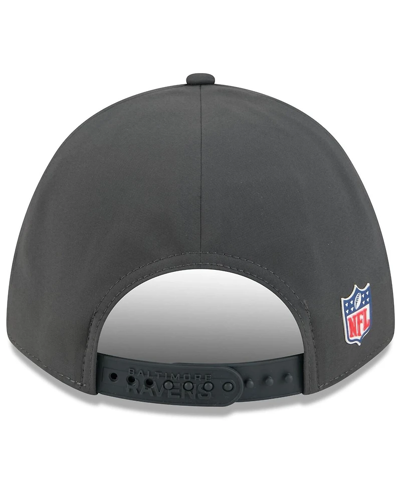 New Era Men's Charcoal Baltimore Ravens 2025 Sideline Cold Weather 9FORTY M-Crown Adjustable Hat