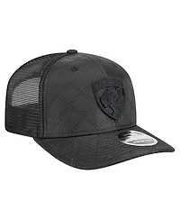 New Era Men's Black Florida Panthers Quilted Nylon 9SEVENTY Adjustable Trucker Hat
