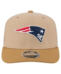 New Era Men's Light Beige New England Patriots Two-Tone Trucker 9SEVENTY Adjustable Hat