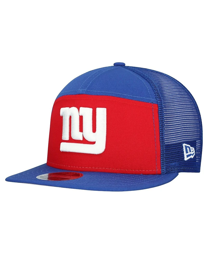 New Era Men's Red/Royal New York Giants Outdoor Split Panel 9FIFTY Snapback Hat