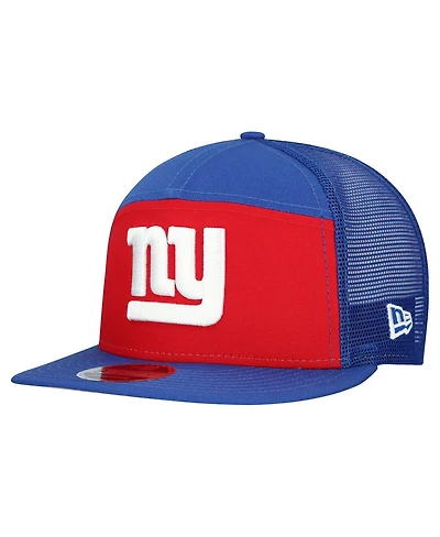 New Era Men's Red/Royal New York Giants Outdoor Split Panel 9FIFTY Snapback Hat