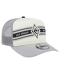 New Era Men's and Women's White/Gray Las Vegas Aces Banner Foam Front 9FIFTY A-Frame Adjustable Trucker Hat