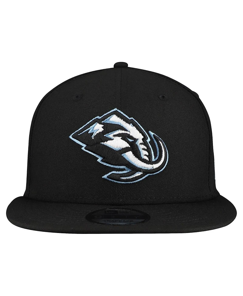 New Era Men's Black Utah Mammoth Team Primary 9FIFTY Snapback Hat