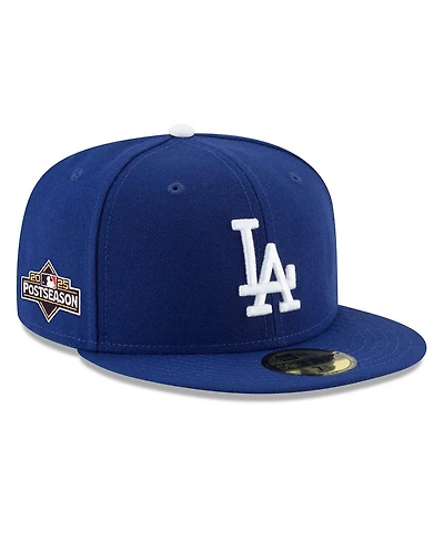 New Era Men's Royal Los Angeles Dodgers 2025 Mlb Postseason Side Patch 59FIFTY Fitted Hat