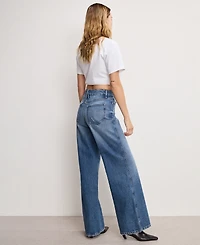 Good American Women's Wide Leg High-Rise Jeans, Regular and Plus