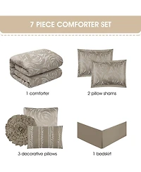 Stratford Park Alameda Floral 7-Pc. Comforter Set