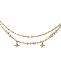 Girls Crew Crystal Wandering Gold Plated Stars Anklet
