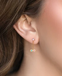 Girls Crew Harry Potter Luna Lovegood Crystal Gold Plated Dangle Earrings