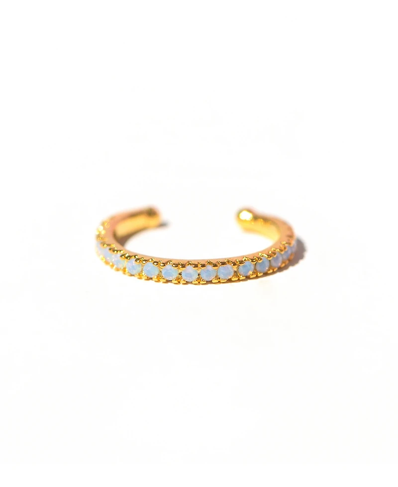 Girls Crew Crystal Milkyway Gold Plated Cuff Earrings