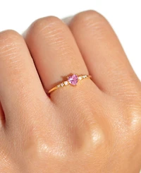 Girls Crew Golf Plated Crystal Heart is Full Rings